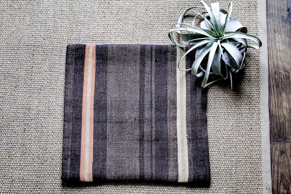Two-Stripe Turkish Kilim Pillow Cover. Styling and home decor by At the Farmhouse.